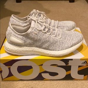 Adidas PureBOOST men’s white sneakers, size 11.5